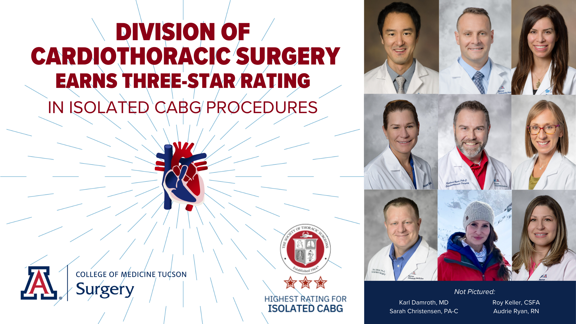 Division of Cardiothoracic Surgery earns three-star rating from